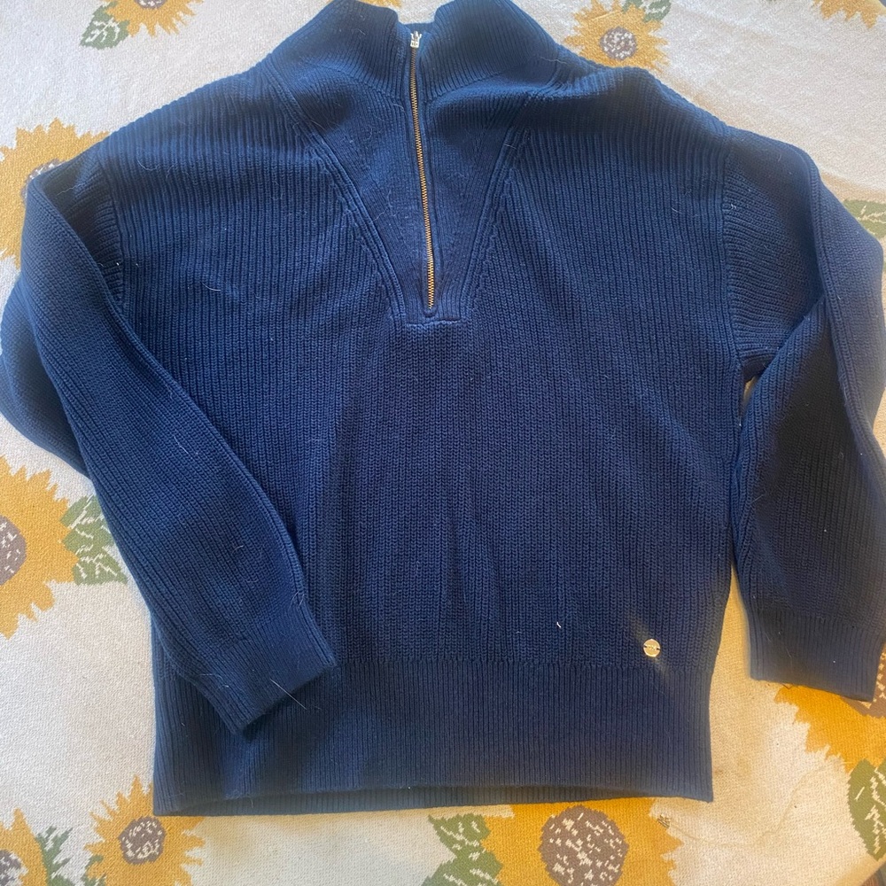 Tommy Hilfiger Dark Blue Zip-Up Sweater